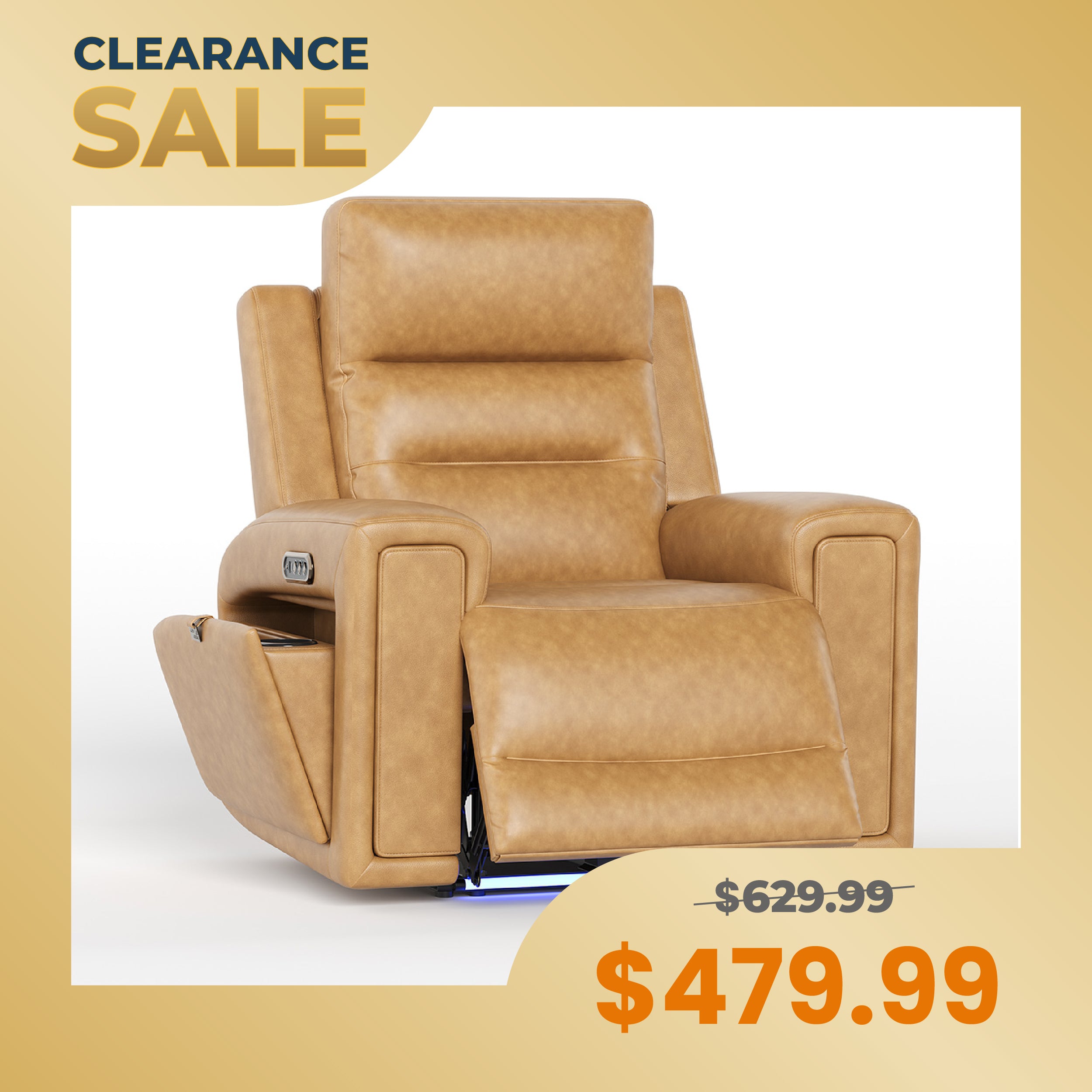 COLAMY AURA Power Recliner with Ambient Lighting