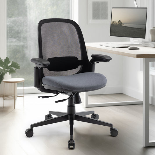 COLAMY Mesh Black Ergonomic Mid Back Office Chair Model.3084