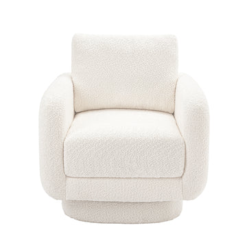 COLAMY Chenille Fabric 360° Swivel Accent Chair Model.W228