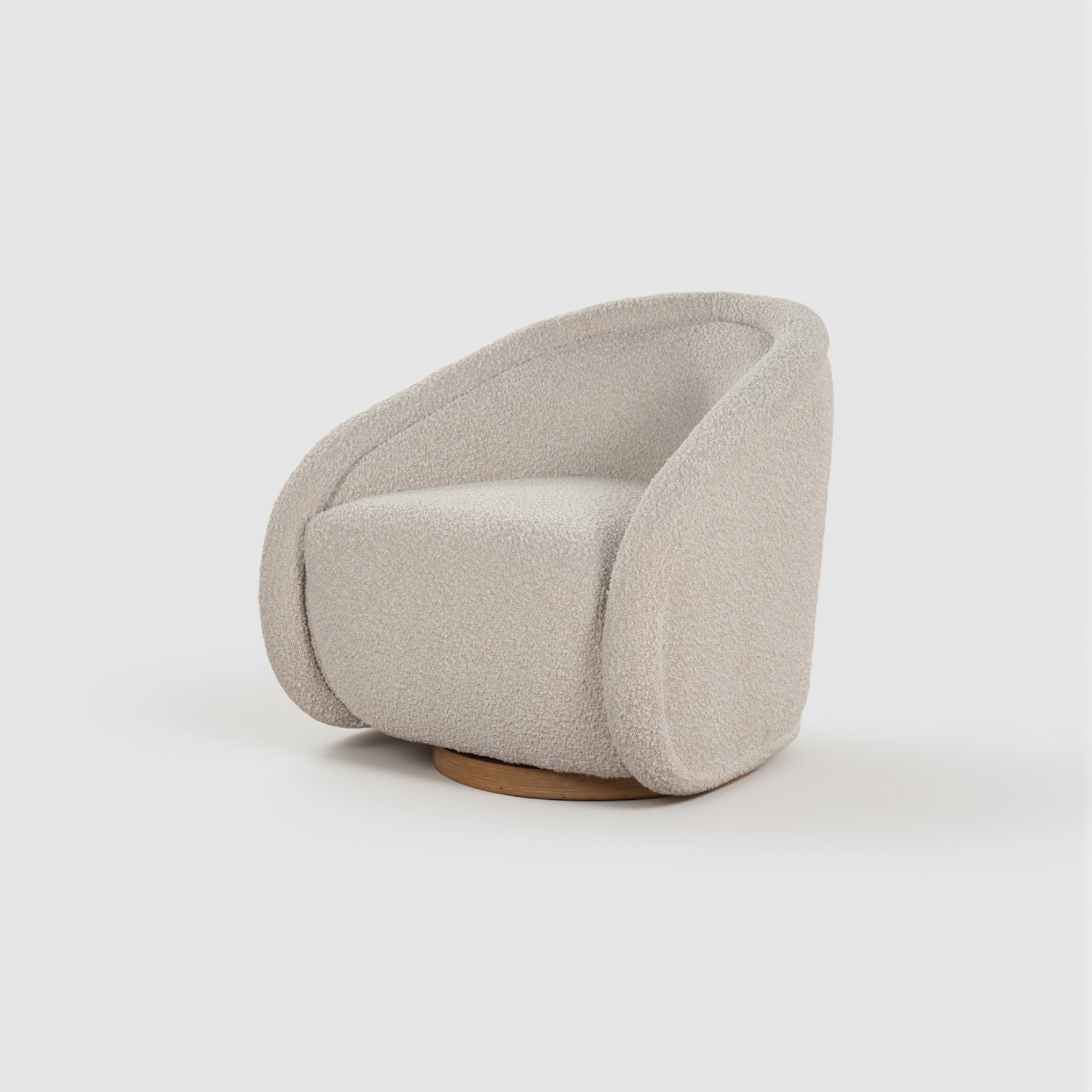 COLAMY AURA Sculpted Swivel Accent Chair