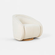 COLAMY AURA Sculpted Swivel Accent Chair