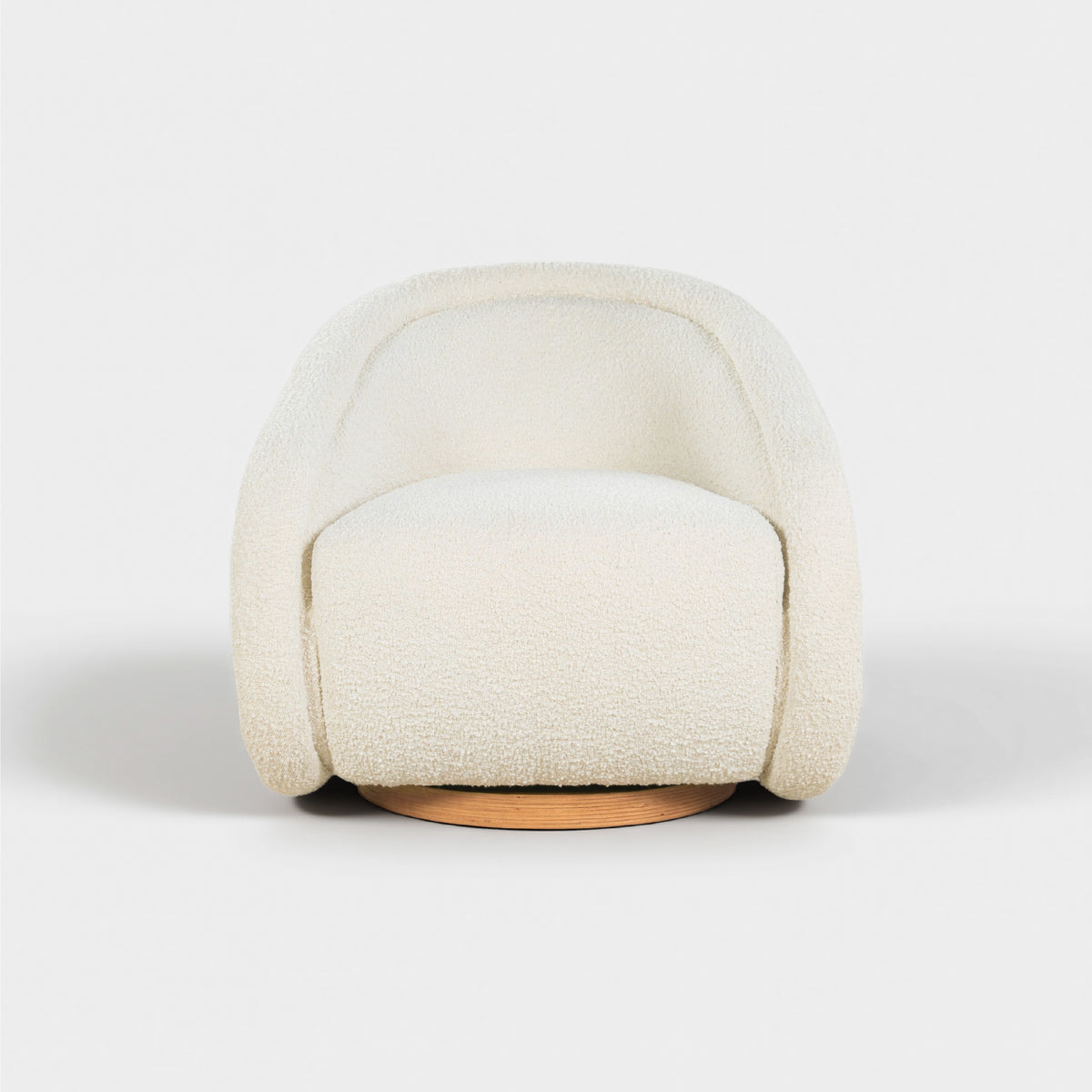 COLAMY AURA Sculpted Swivel Accent Chair