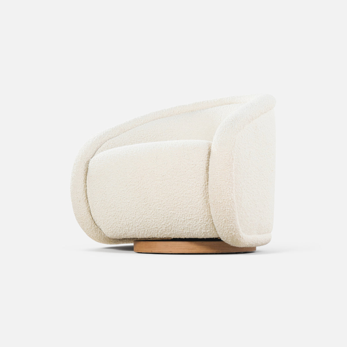 COLAMY AURA Sculpted Swivel Accent Chair