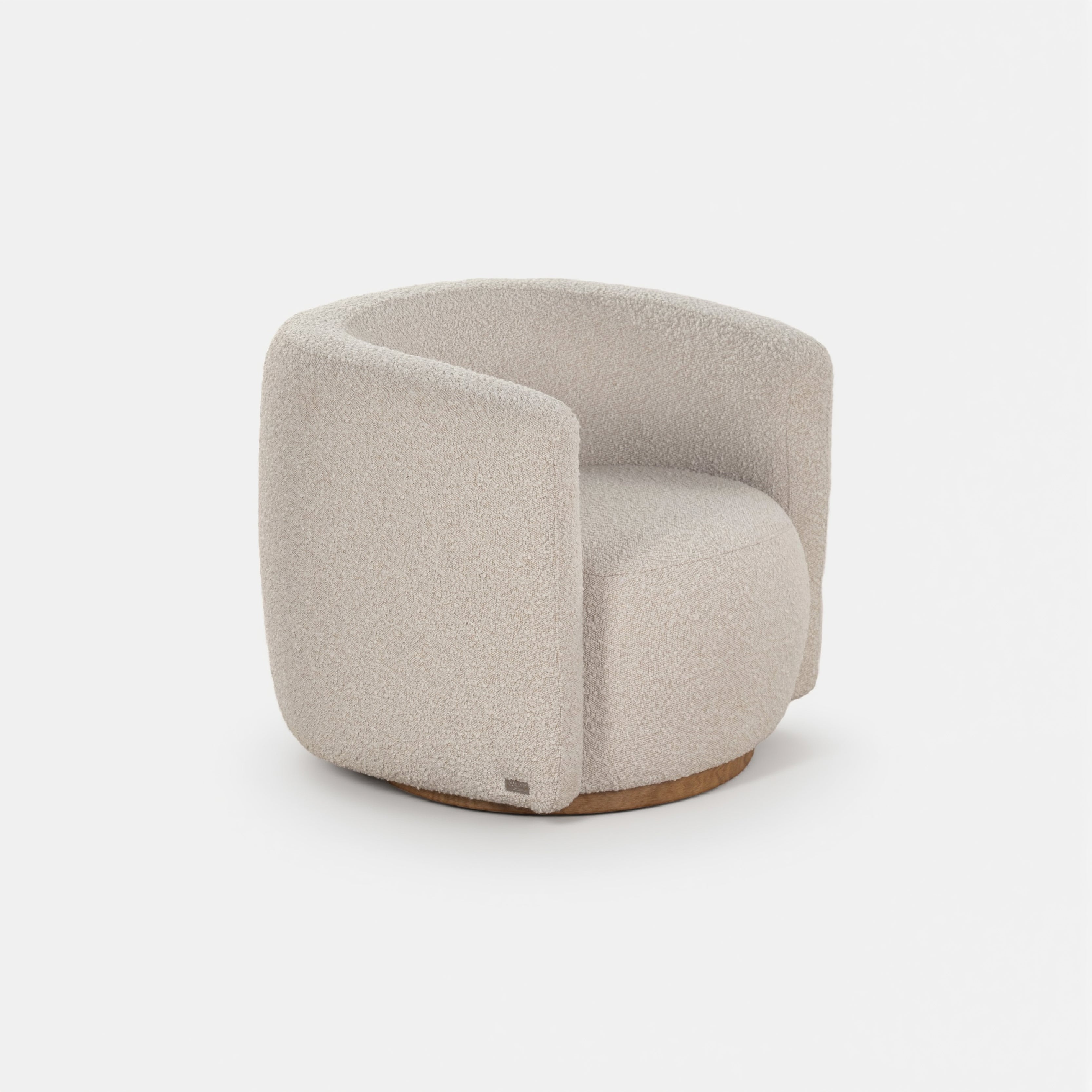COLAMY AURA Compact Barrel Swivel Accent Chair
