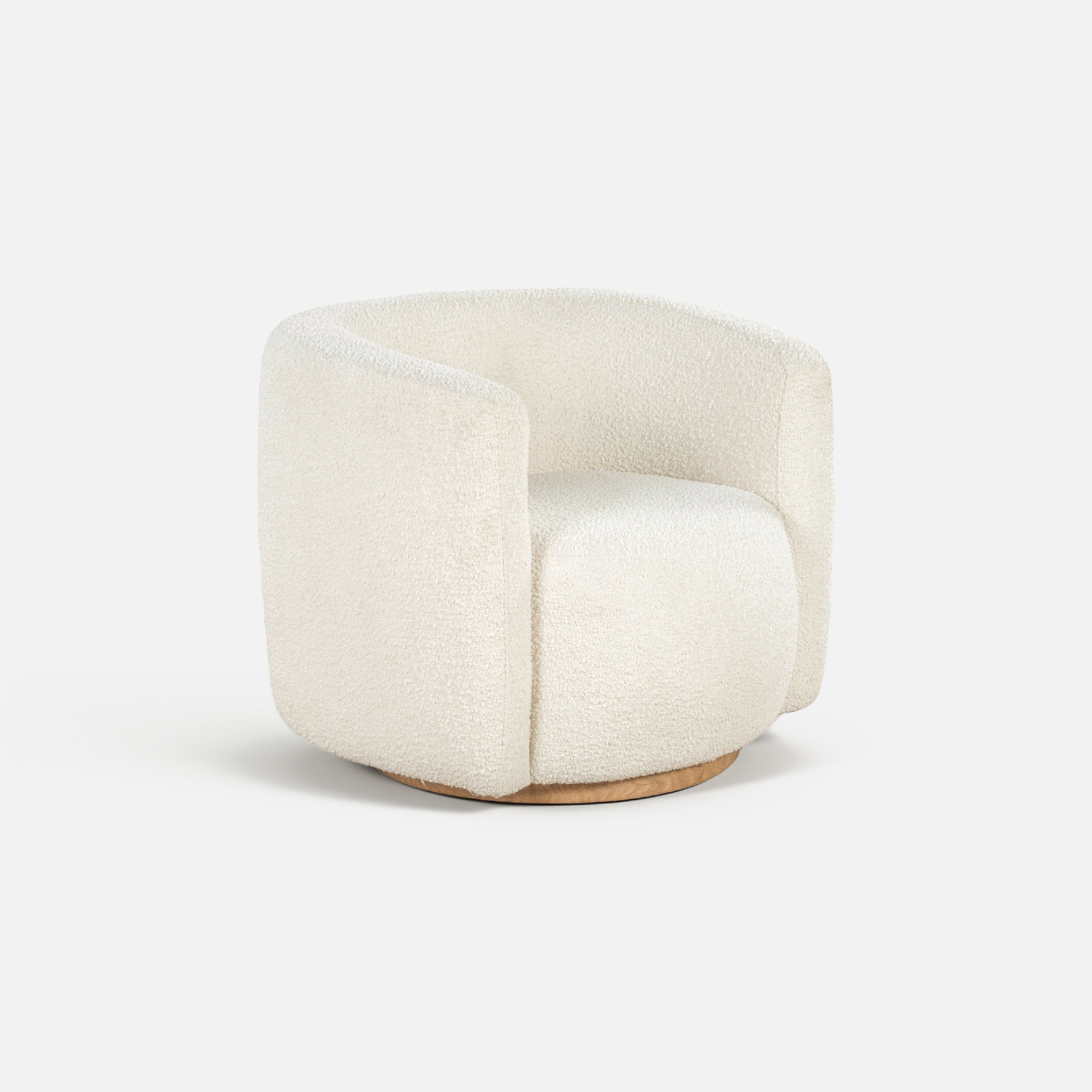 COLAMY AURA Compact Barrel Swivel Accent Chair