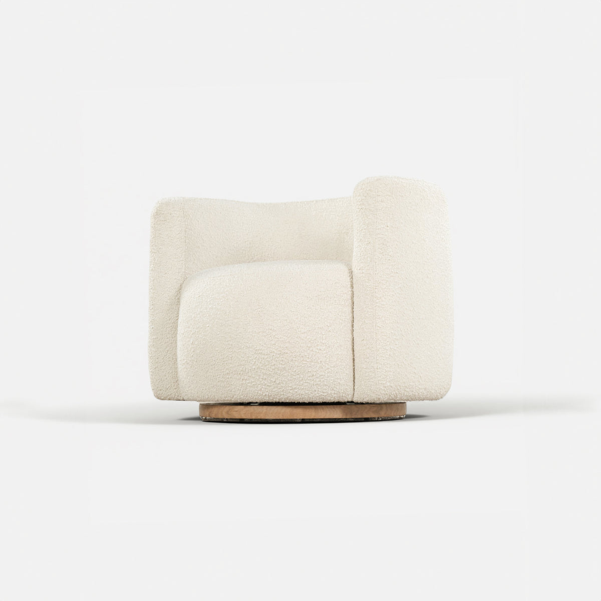COLAMY AURA Compact Barrel Swivel Accent Chair