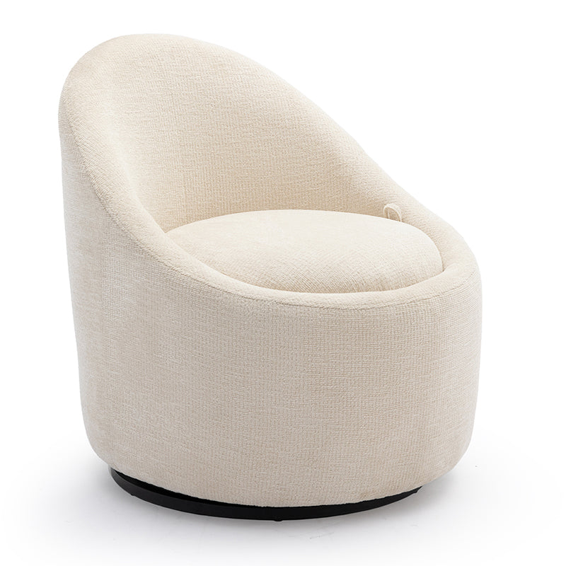 Colamy Chenille Fabric 360° Swivel Accent Chair Model.W188