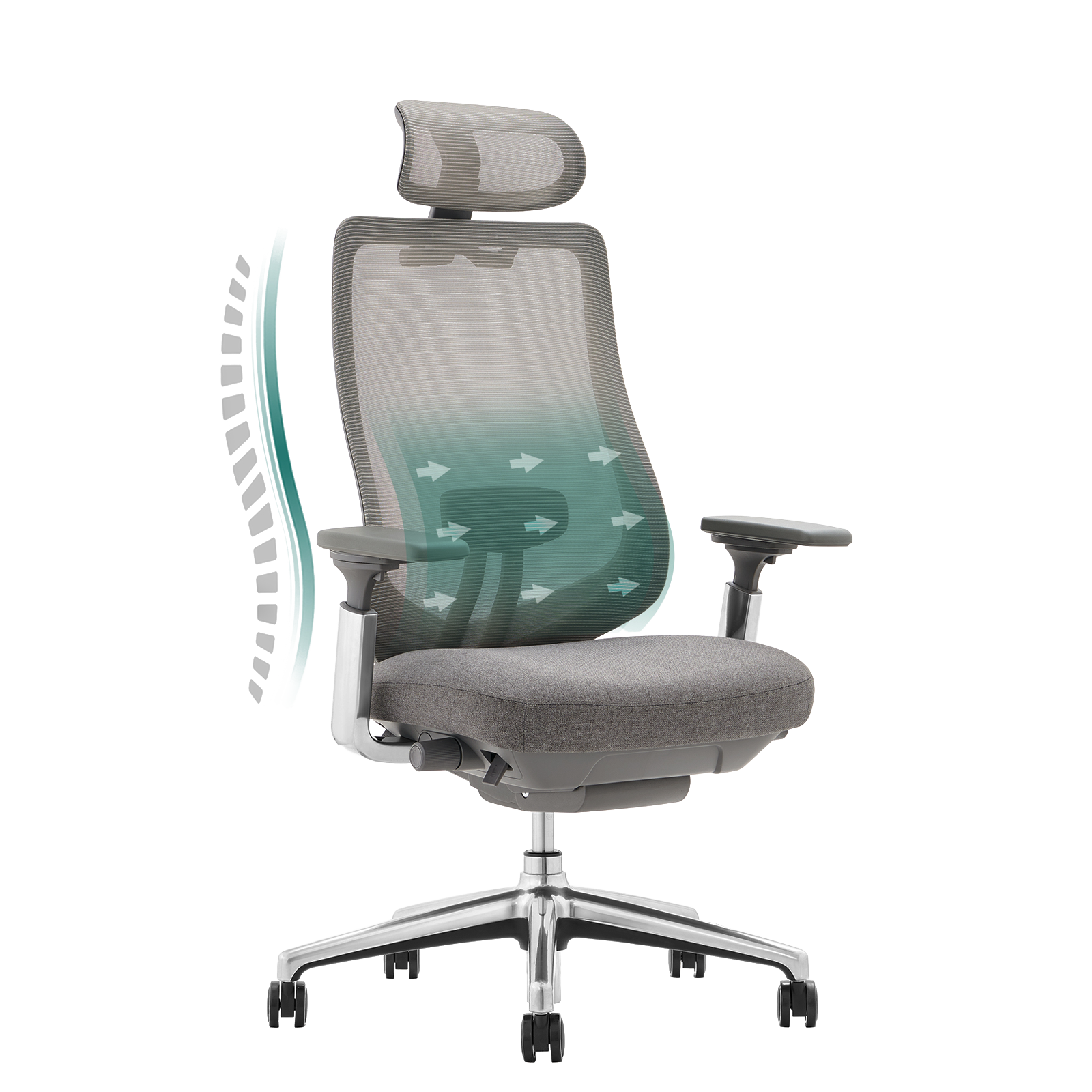 COLAMY ATLAS Ergonomic Mesh Office Chair Cap.300lbs