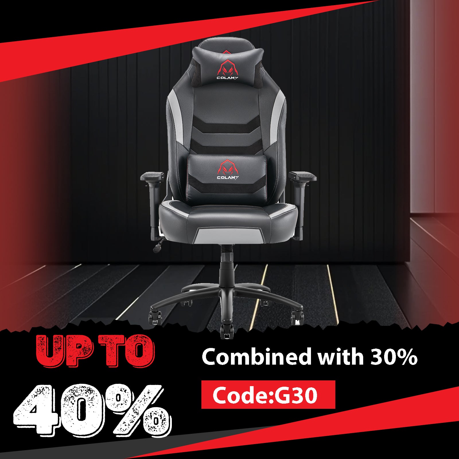 COLAMY 400lbs Big & Tall Gaming Chair Ergonomic Computer Chair Model.91311