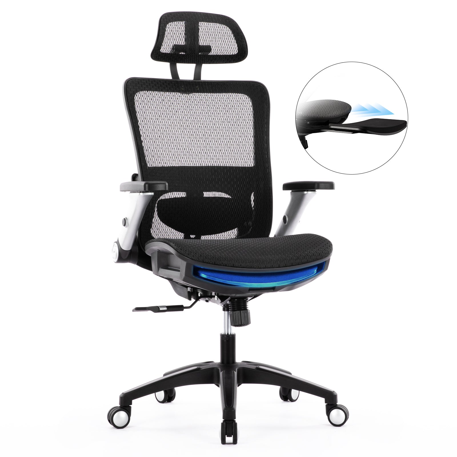 COLAMY 275lbs Executive High Back Mesh Office Chair with Footrest Model.2577