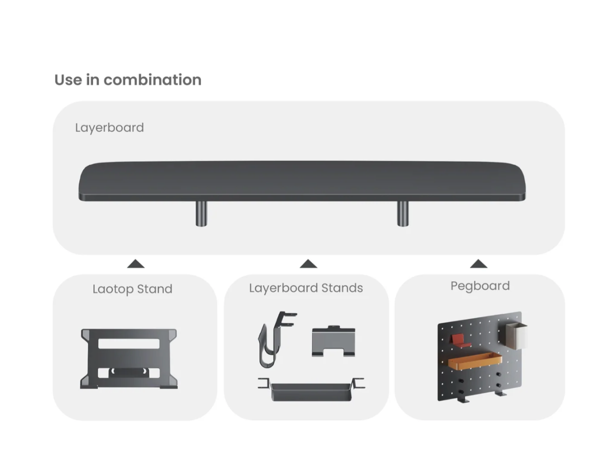 COLAMY LumiDesk Accessories Add-ons All-in-1 Electric Height Adjustable Desk