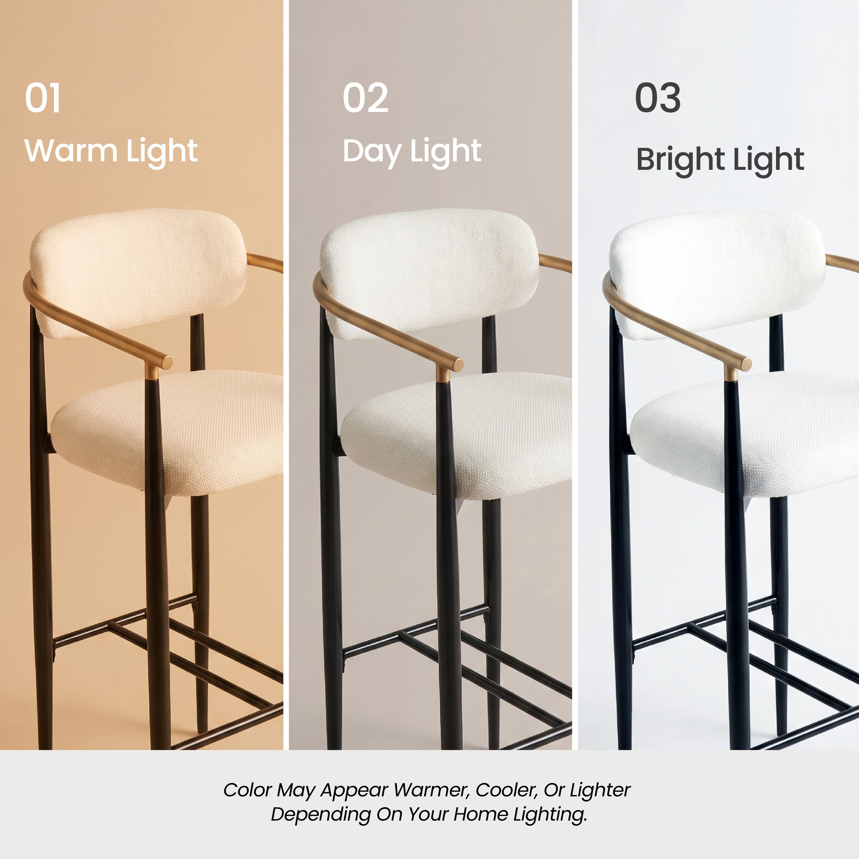 COLAMY MATRIX 25.5" Counter Height Bar Stools with Arms