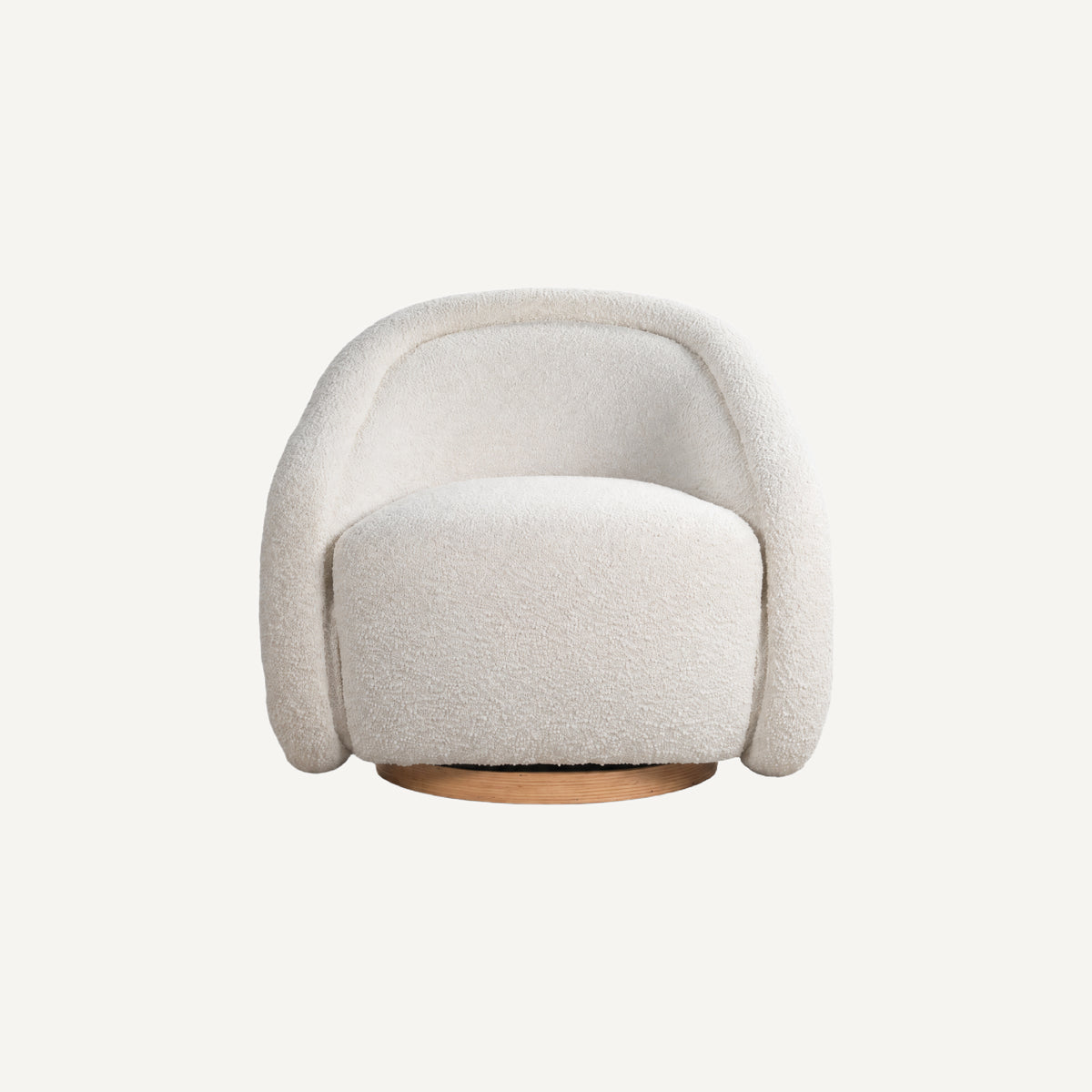 COLAMY AURA Sculpted Swivel Accent Chair