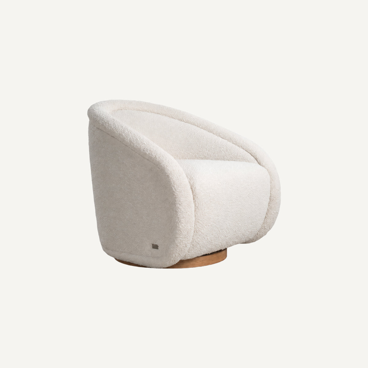 COLAMY AURA Sculpted Swivel Accent Chair