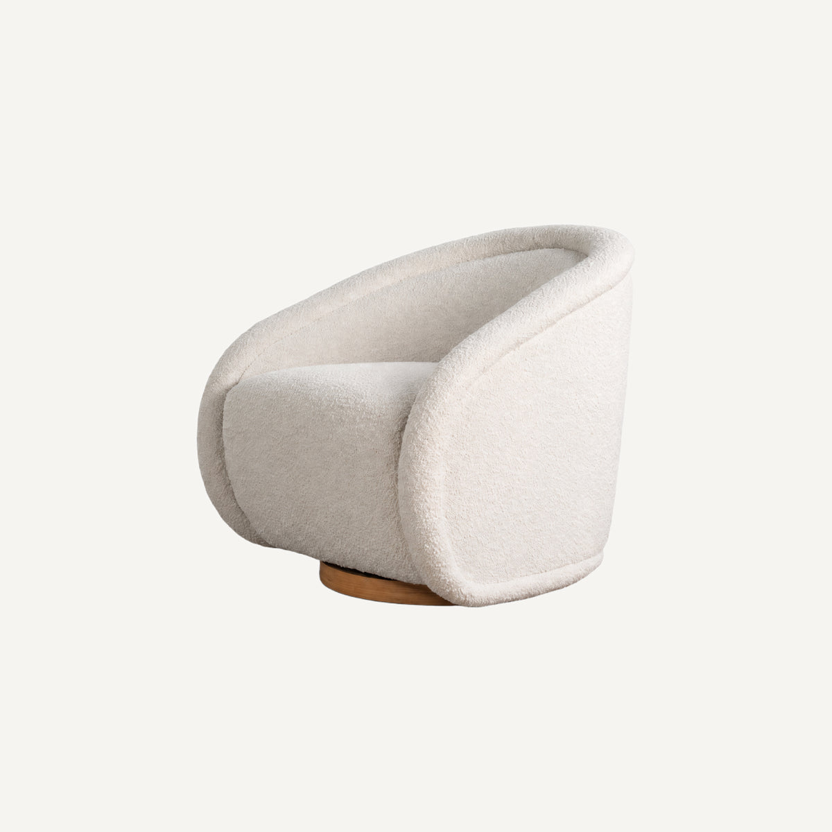 COLAMY AURA Sculpted Swivel Accent Chair