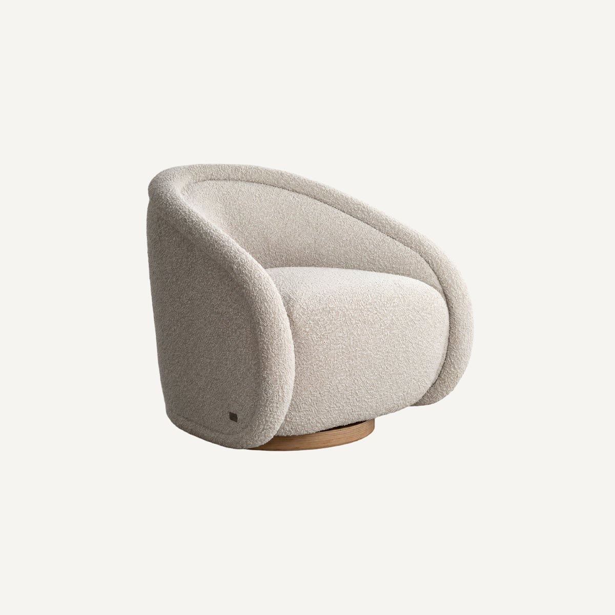 COLAMY AURA Sculpted Swivel Accent Chair