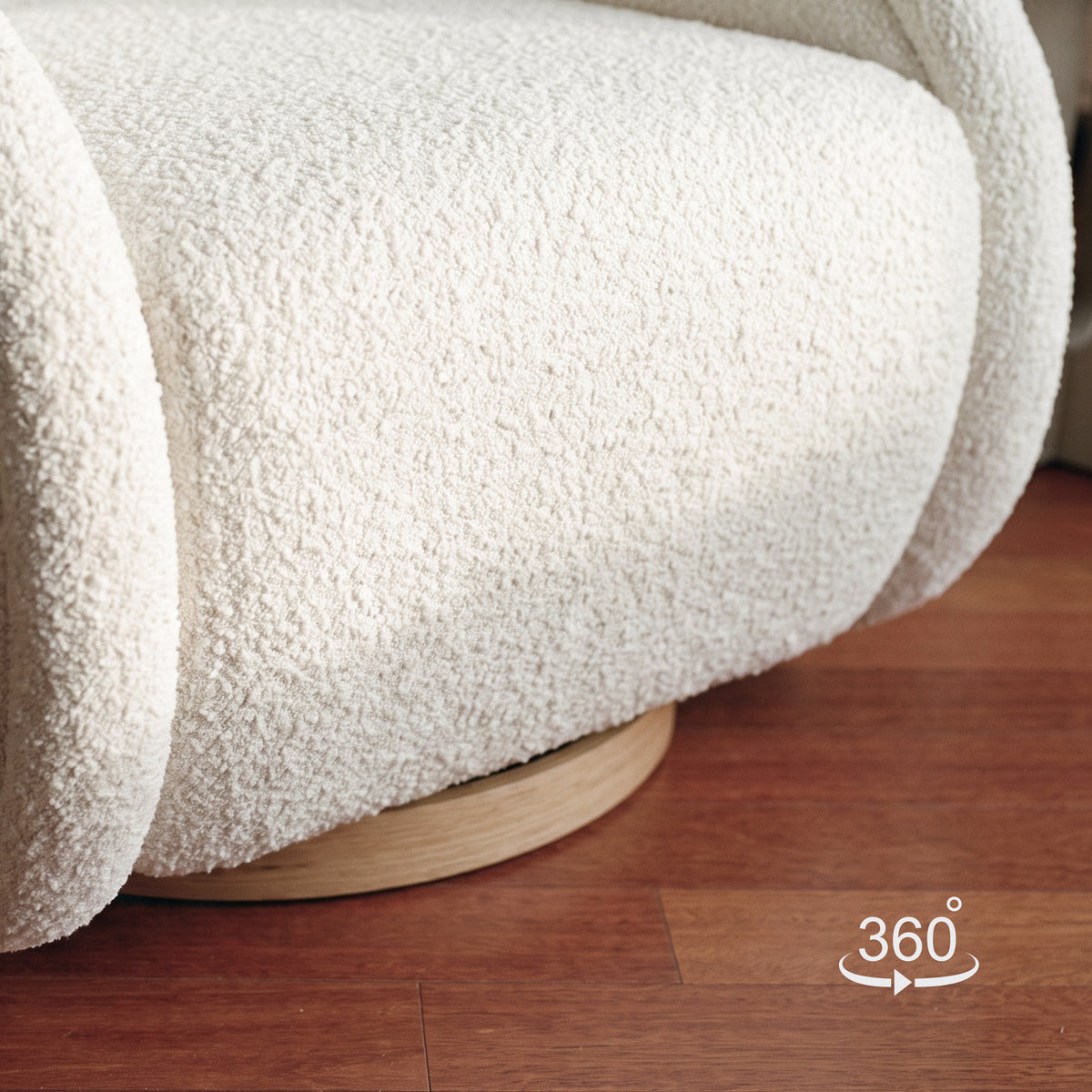 COLAMY AURA Sculpted Swivel Accent Chair