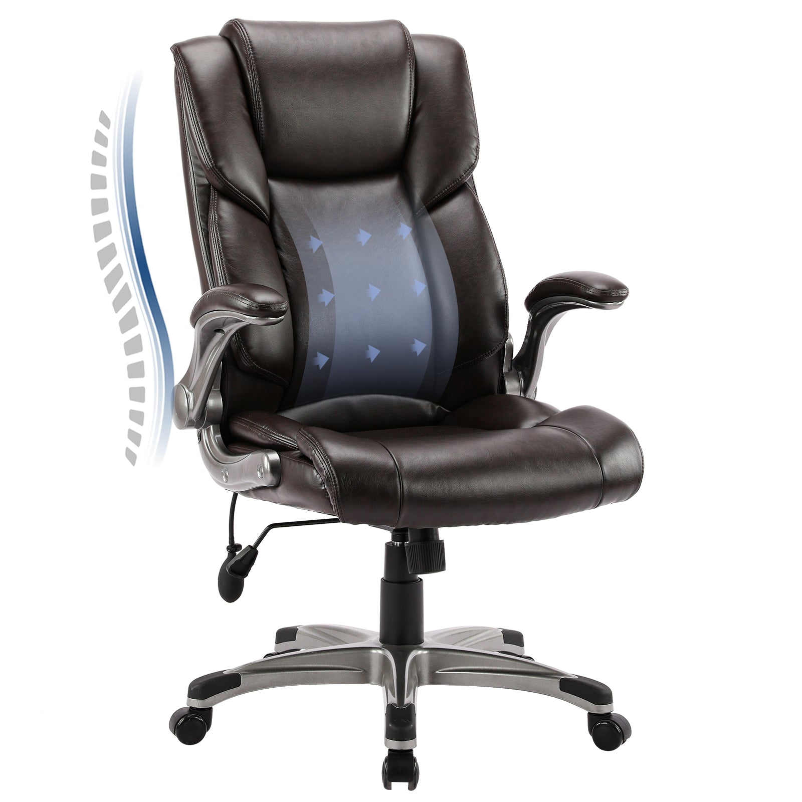 COLAMY Ergonomic Office Chair 300lbs Computer Chair With Inflatable Lumbar Support Model.2822