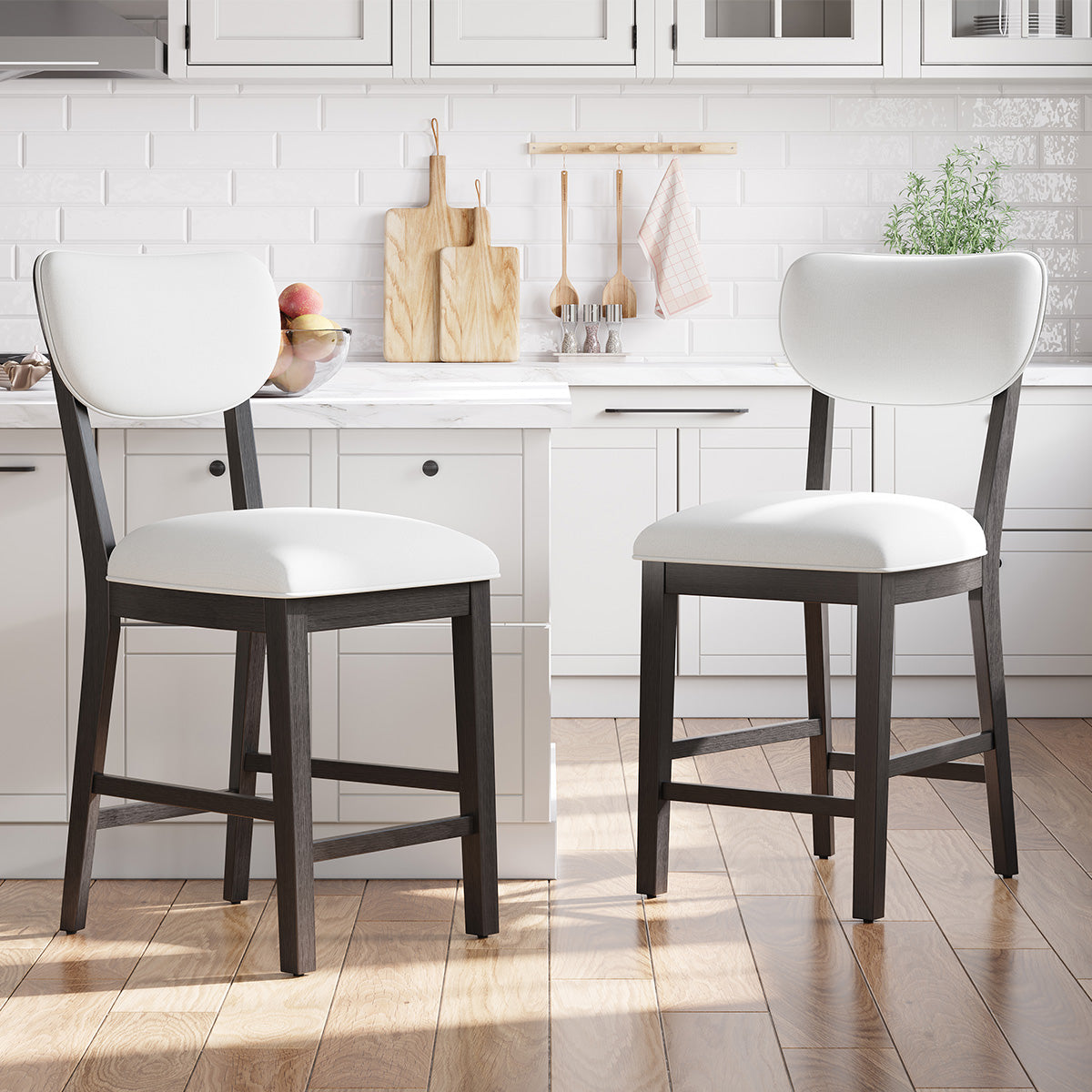 COLAMY AUREL Upholstered Bar Stool