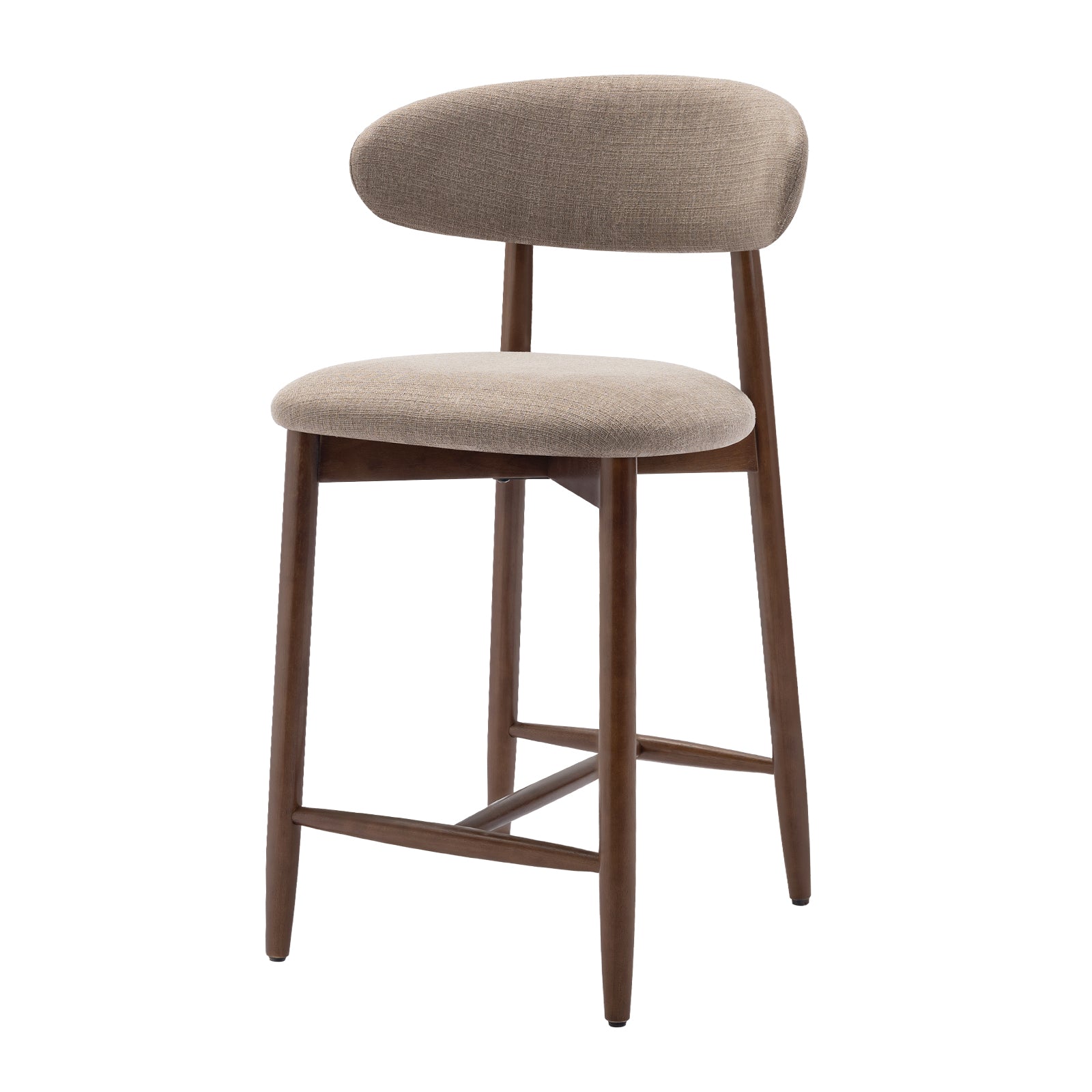 COLAMY Upholstered Wooden Bar Stool