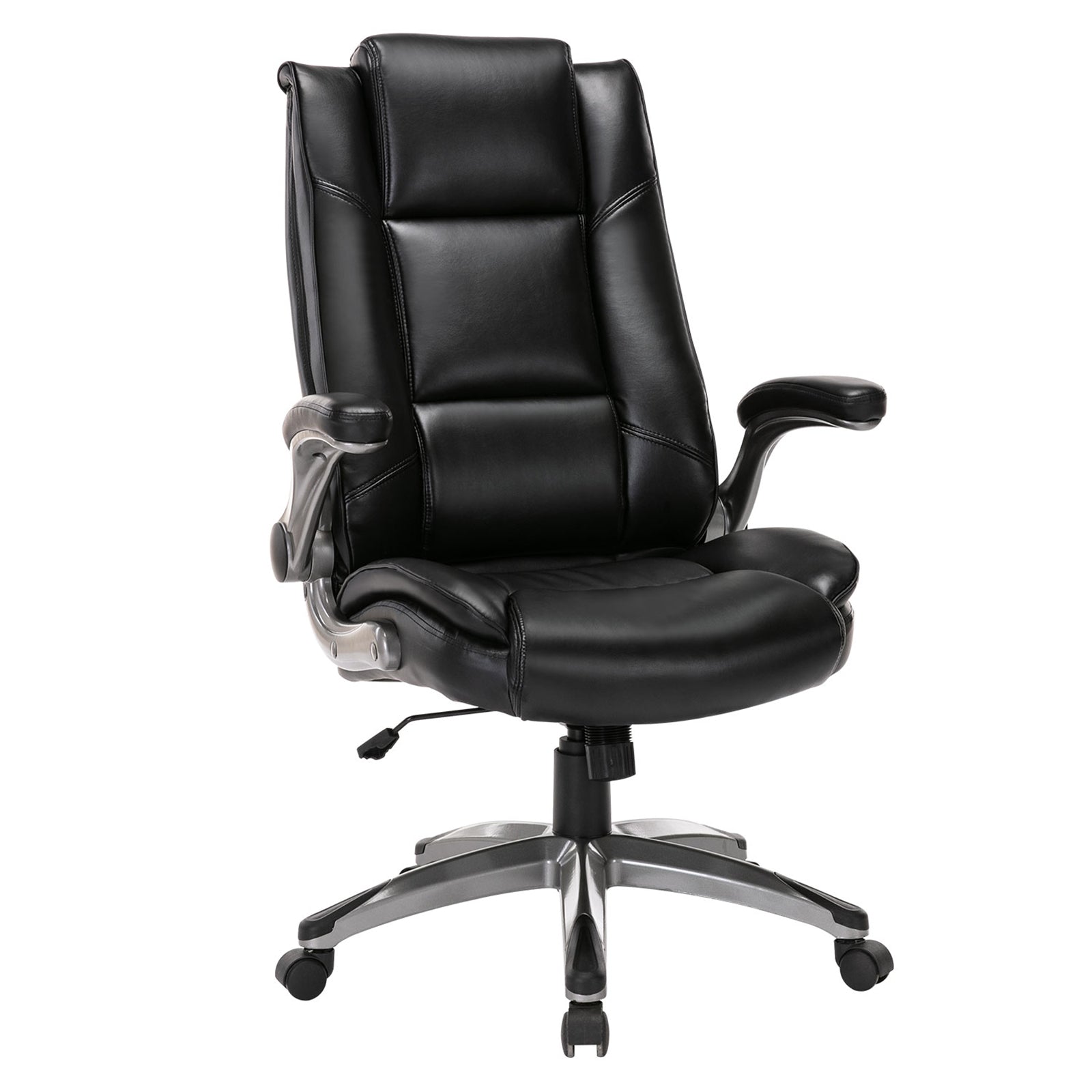 COLAMY 300LBS Ergonomic Lether Office Chair with Flip-up Armrests Model 2199