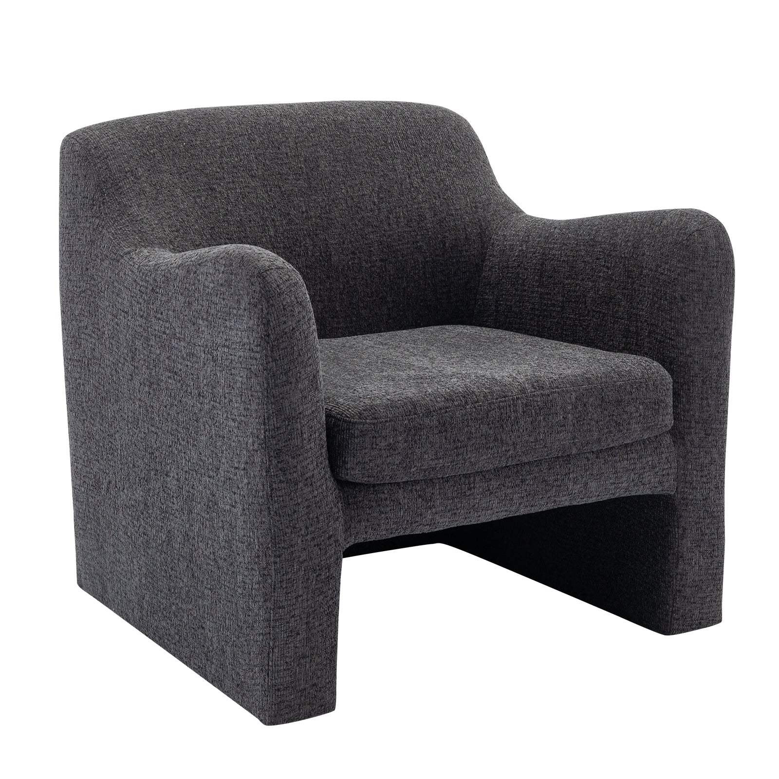 COLAMY Comfy Woolen Fabric Accent Chair Soft Padded Armchair