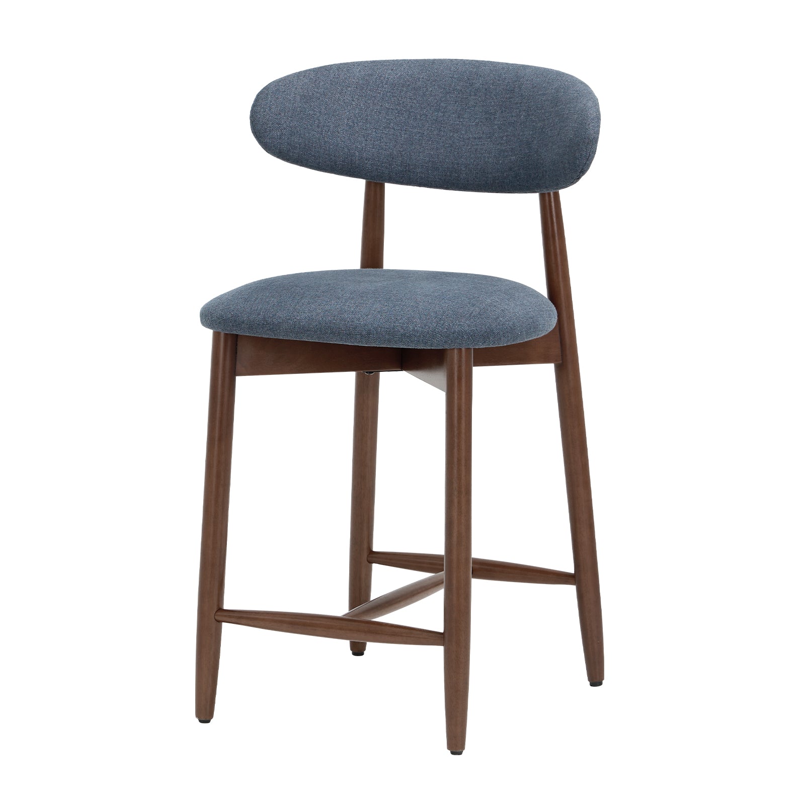 COLAMY Upholstered Wooden Bar Stool