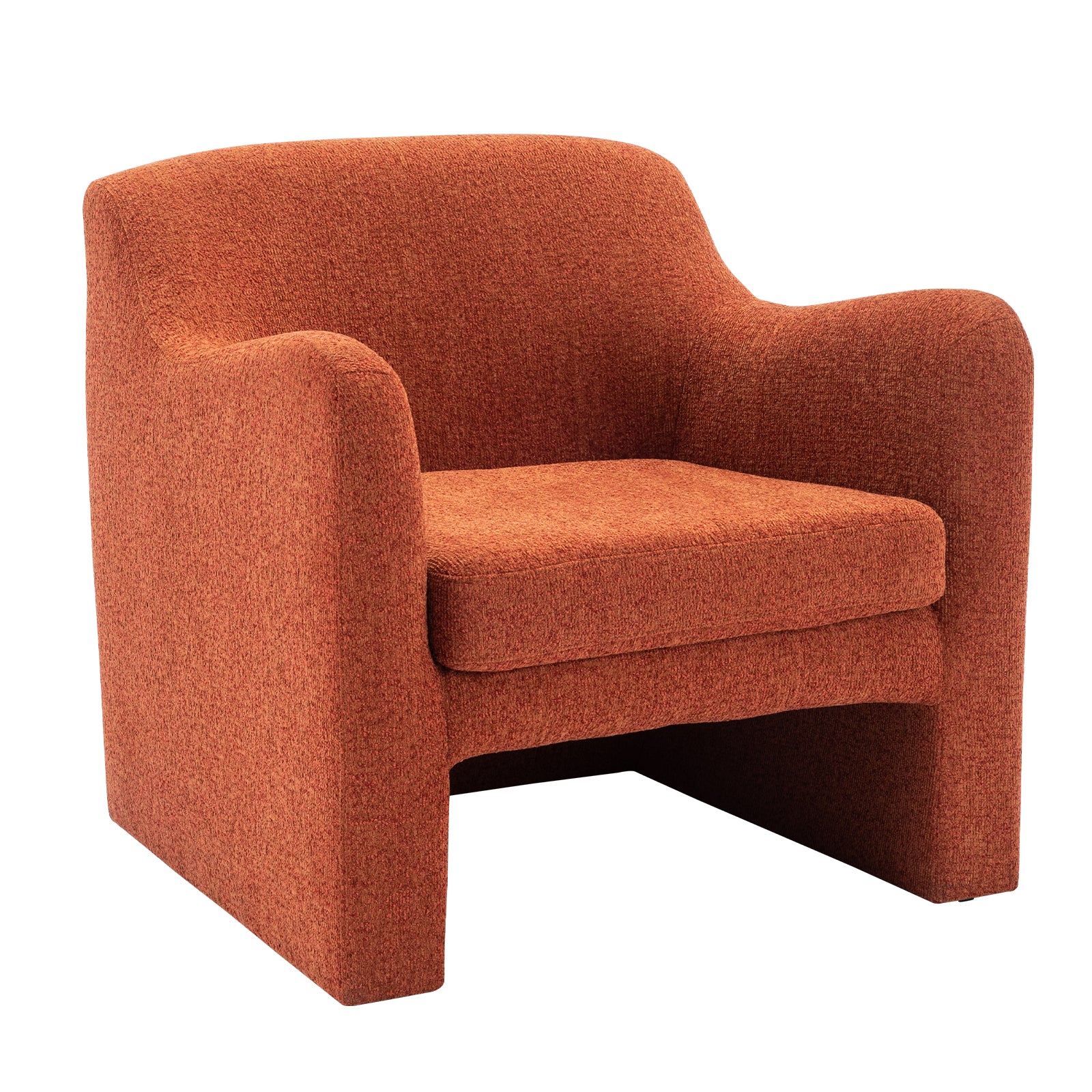 COLAMY Comfy Woolen Fabric Accent Chair Soft Padded Armchair