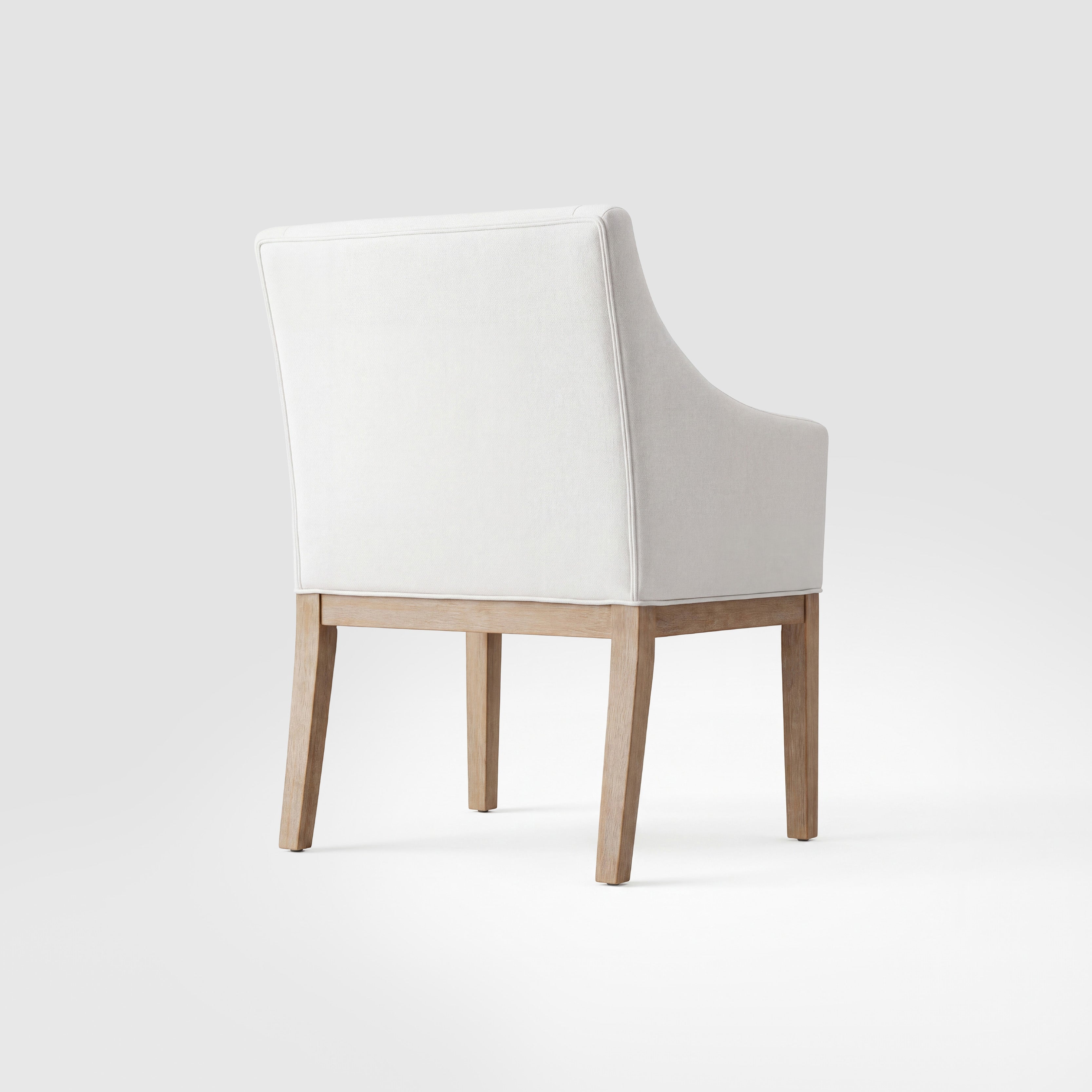 COLAMY ELVIA Upholstered Dining Chair with Arms – Solid Wood Frame