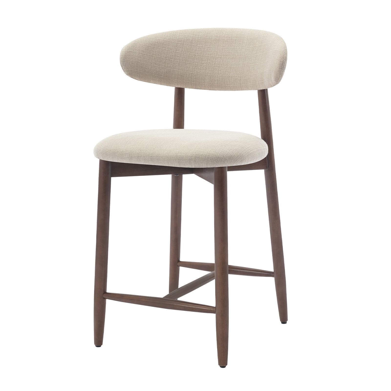 COLAMY Upholstered Wooden Bar Stool