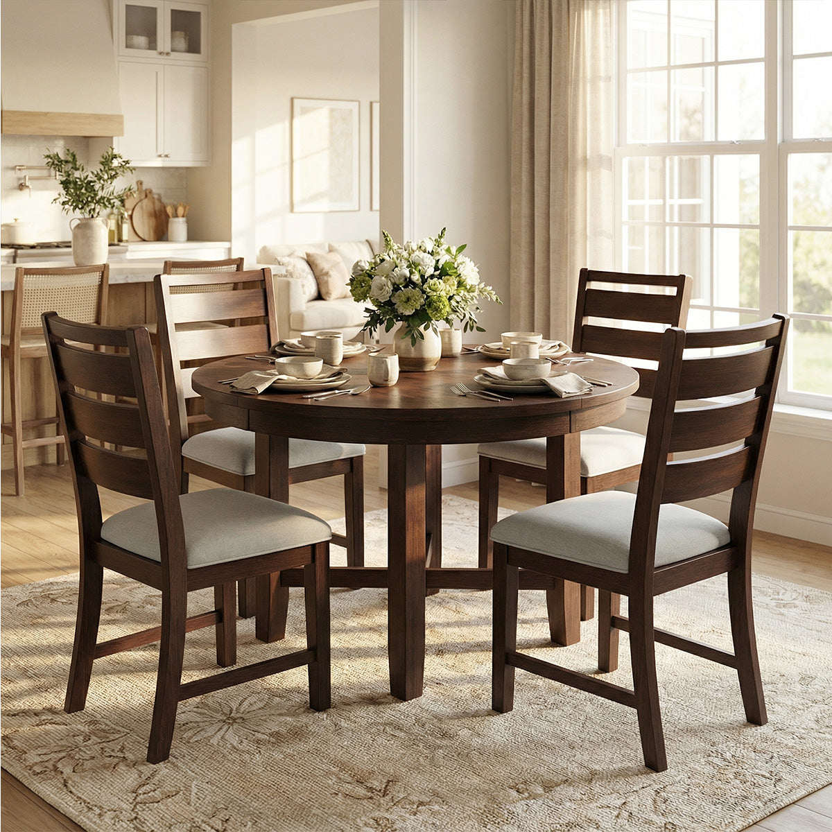 COLAMY SERA Solid Wood Comfort Dining Chair