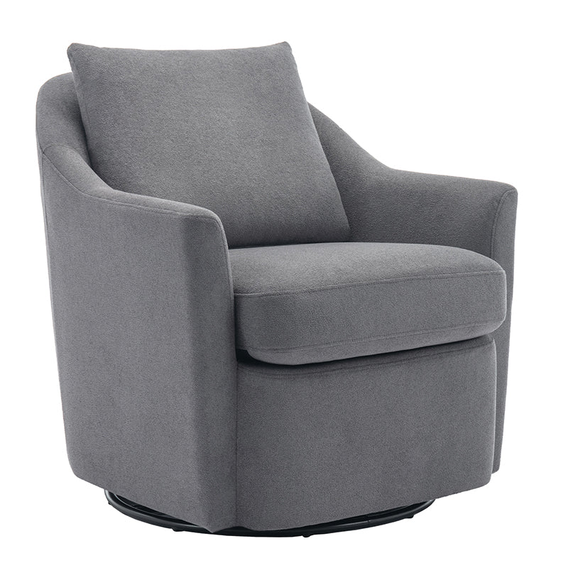 COLAMY 30" Wide Upholstered Velvet Arm Chair 360° Swivel Accent Chair