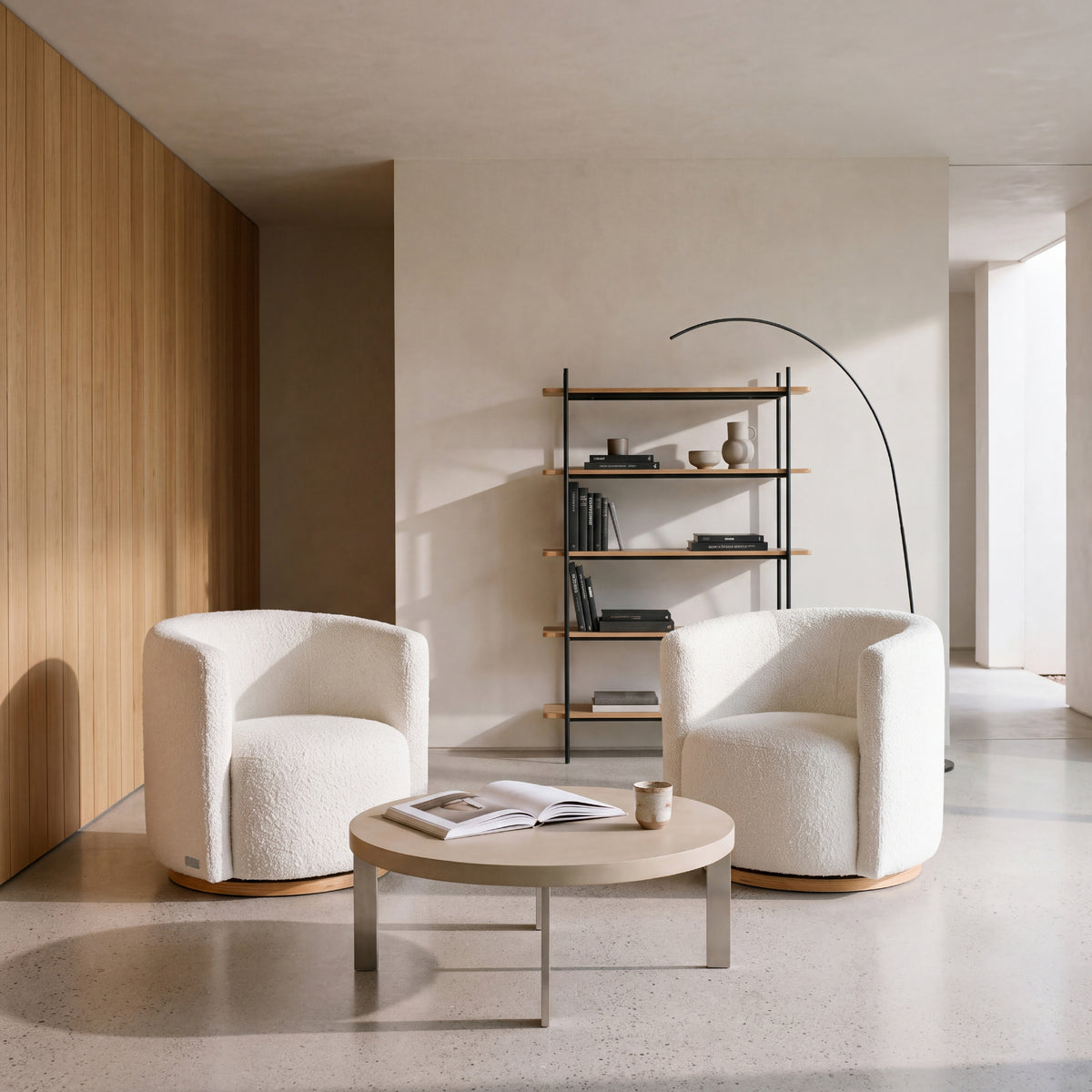 COLAMY AURA Oversized Cocoon Swivel Accent Chair