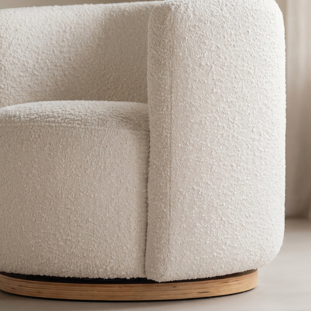 COLAMY AURA Oversized Cocoon Swivel Accent Chair