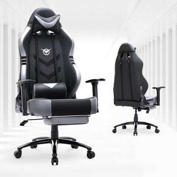 Big and Tall Gaming Chair with Footrest 350lbs Computer Gamer Chair Model.1325F