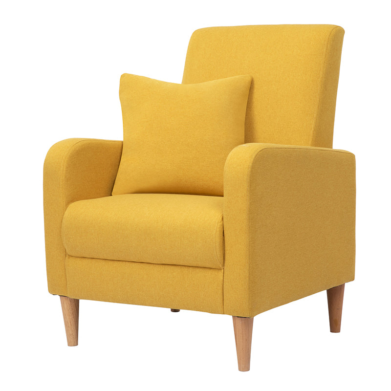 COLAMY Modern Upholstered Accent Chair Armchair with Pillow Fabric Side Chair