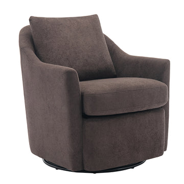 COLAMY 30" Wide Upholstered Velvet Arm Chair 360° Swivel Accent Chair