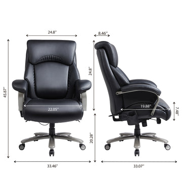 COLAMY Executive Big and Tall 500lbs PU Leather Office Chair Model.5207