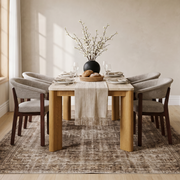 COLAMY VERSE 63" Dining Table for 4-6 with HALO Luxe Fully Assembled Upholstered Dining Chairs Set
