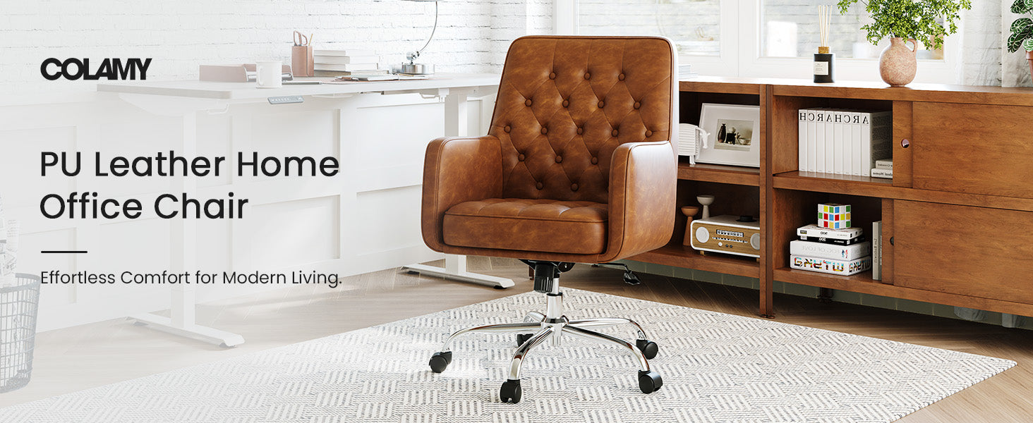 COLAMY VERSO Multi-Scenario Swivel Chair with Tufted Back