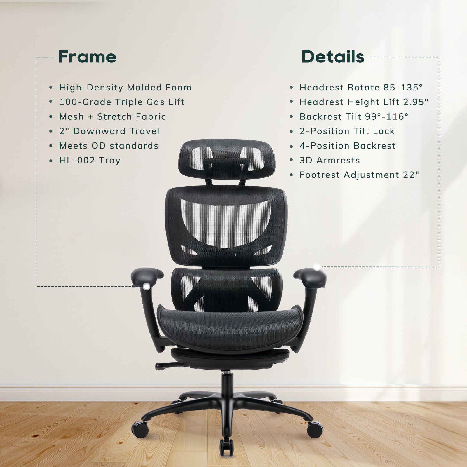 COLAMY AERIX Futuristic Mesh Ergonomic Office Chair