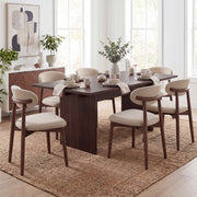 COLAMY HALO 63" Dining Table with NOYA Dining Chairs Set for 4-6