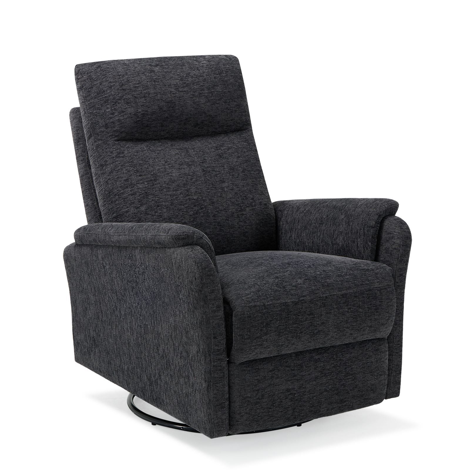 COLAMY PU Leather Swivel Recliner Chair Reclining Nursery Sofa Model.60162