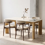 COLAMY VERSE 63" Dining Table with NOYA Dining Chairs Set for 4–6