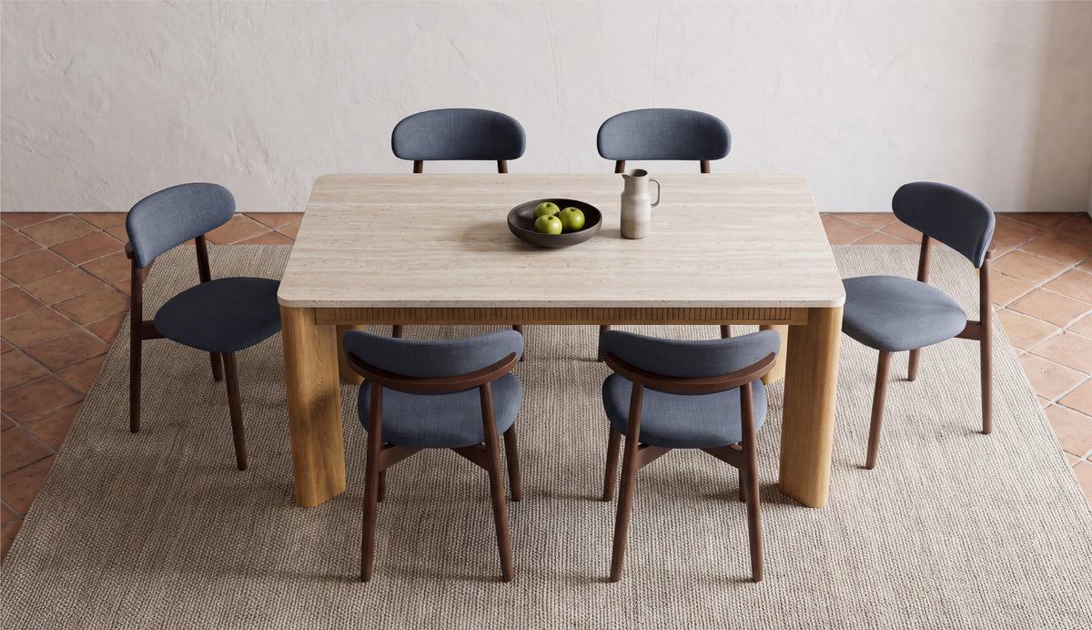 COLAMY VERSE 63" Dining Table with NOYA Dining Chairs Set for 4–6