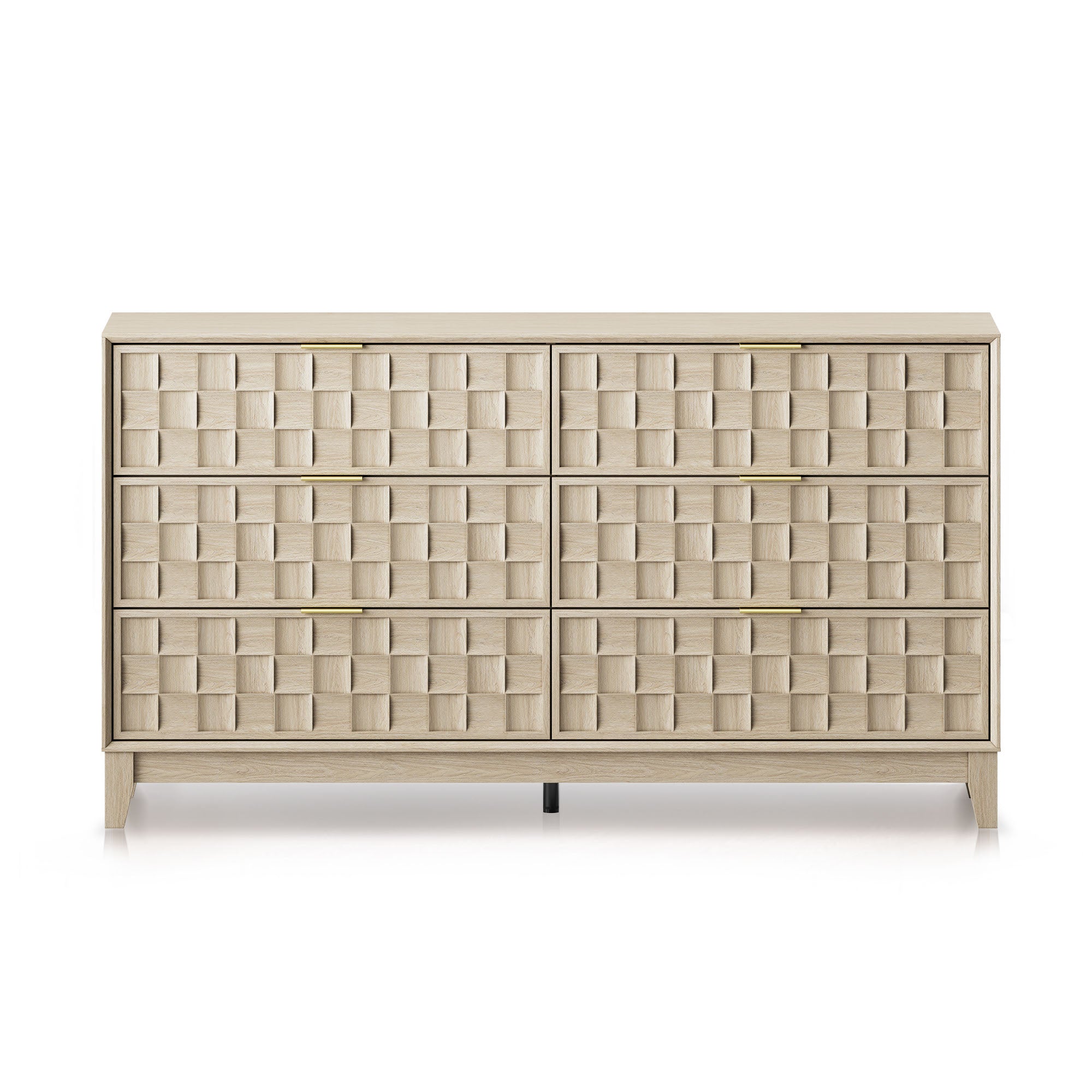 COLAMY Fluted Storage Cabinet with 6 Drawers