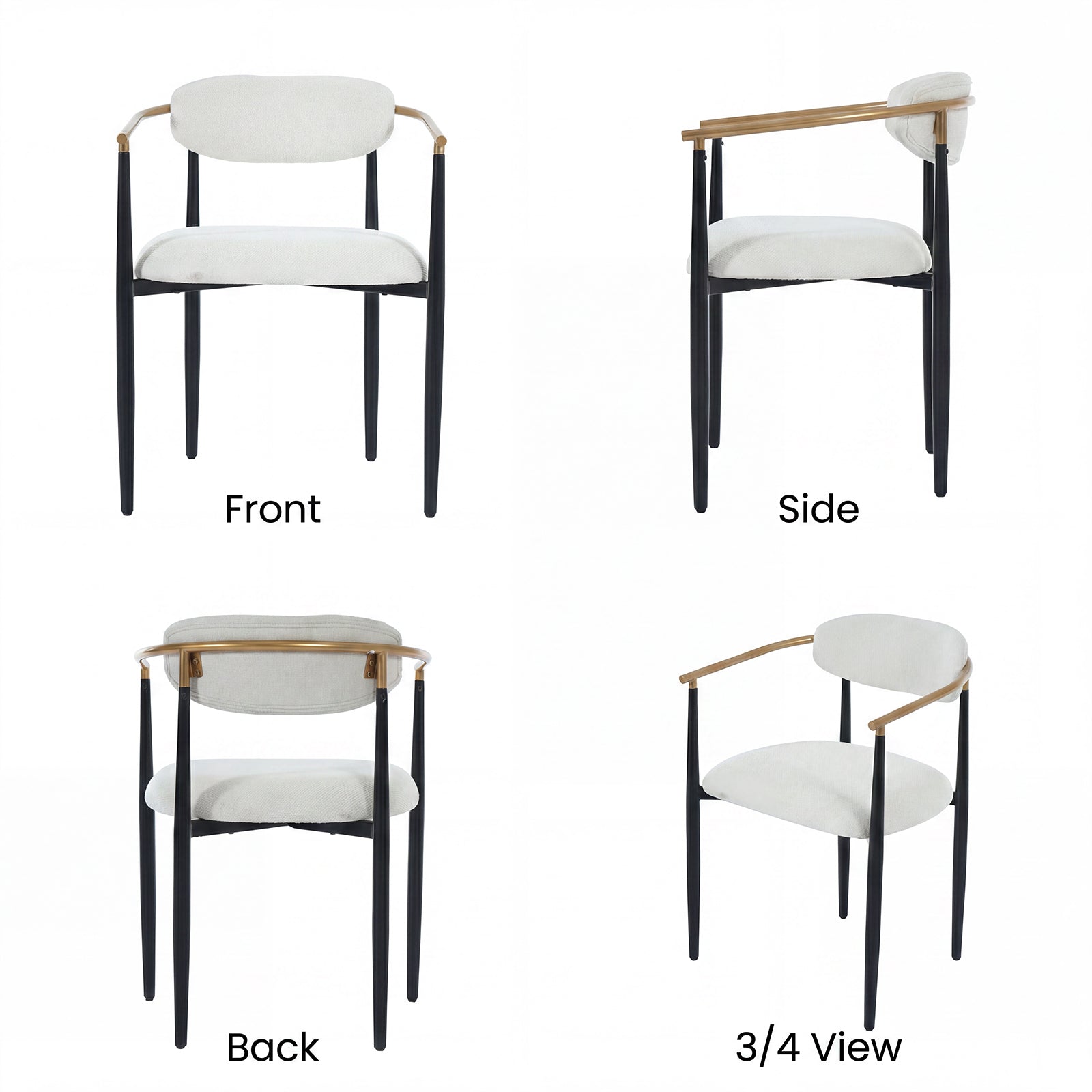 COLAMY MATRIX 19.5'' Upholstered Dining Chairs with Arms