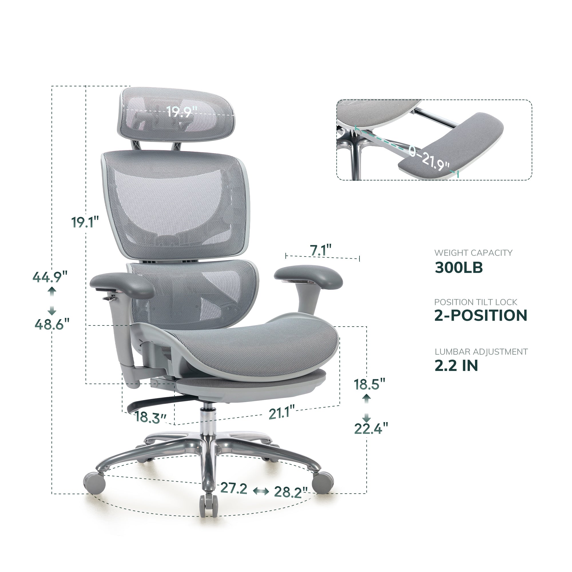 COLAMY AERIX Futuristic Mesh Ergonomic Office Chair