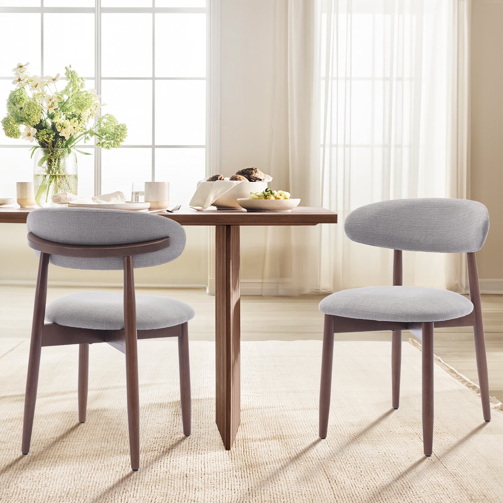 COLAMY NOYA Mid-Century Modern Dining Chair - 1