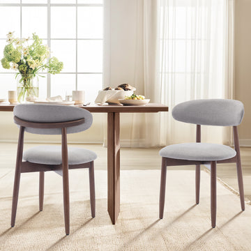 COLAMY Upholstered Open Back Dining Chair